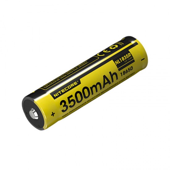 NL1835R 3.6V 3500mAh Mirco-USB Directly Rechargeable 18650 Li-ion Battery