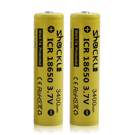 18650 3400mAh Protected Button Top 3.7V Rechargeable Battery for Flashlight E cigs -2pcs+Battery Case 18650 3400mAh Protected Button Top 3.7V Rechargeable Battery for Flashlight E cigs -2pcs+Battery Case