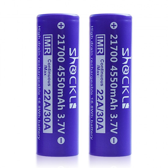 21700 Battery 4550mAh Flat top High Drain 22A 3.7V Li-ion Rechargeable Battery - 2PCS 21700 Battery 4550mAh Flat top High Drain 22A 3.7V Li-ion Rechargeable Battery - 2PCS
