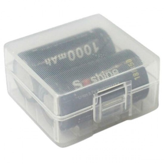2x 18350 Battery Transparent Hard Plastic Storage Case Cover 2x 18350 Battery Transparent Hard Plastic Storage Case Cover