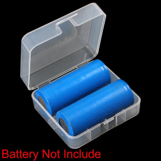 2x 26650 Battery Hard Plastic Transparency Storage Case Cover Holder