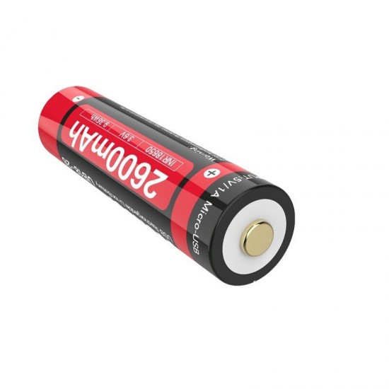 UB18-26 2600mAh USB Rechargeable 18650 Battery For LED Flashlight