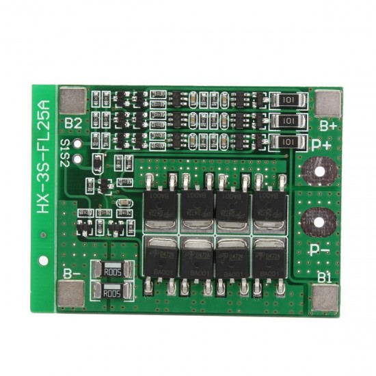 10pcs 3S 11.1V 25A 18650 Li-ion Lithium Battery BMS Protection PCB Board With Balance Function