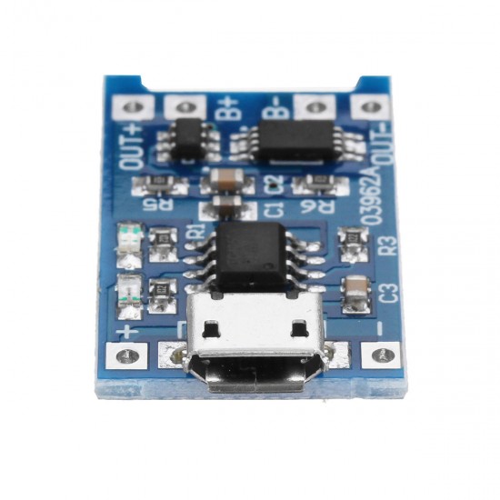 2Pcs TP4056 Micro USB 5V 1A Lithium Battery Charging Protection Board TE585 Lipo Charger Module