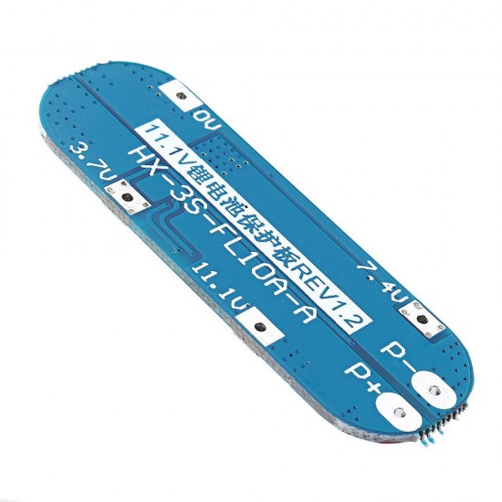 3S 10A 11.1V 12V 12.6V Lithium Battery Charger Protection Board Module for 18650 Li-ion Lipo Battery Cells BMS 3.7V 3S 10A 11.1V 12V 12.6V Lithium Battery Charger Protection Board Module for 18650 Li-ion Lipo Battery Cells BMS 3.7V