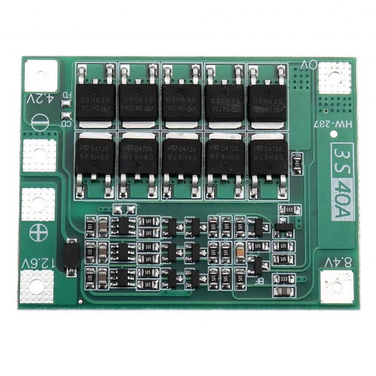 3S 11.1V 12.6V 40A 18650 Li-ion Lithium Battery BMS Protection Board 3S 11.1V 12.6V 40A 18650 Li-ion Lithium Battery BMS Protection Board