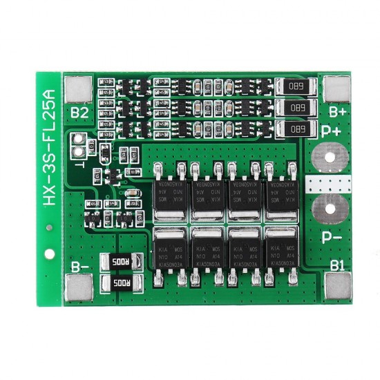 3S 12V 25A 18650 Lithium Battery Protection Board 11.1V 12.6V With Balanced Circuit