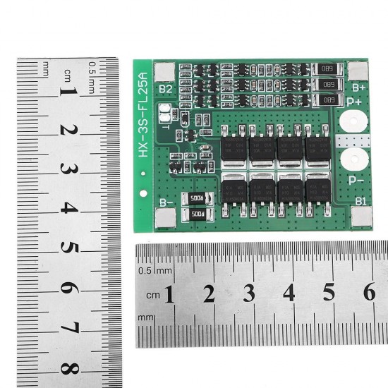 3S 12V 25A 18650 Lithium Battery Protection Board 11.1V 12.6V With Balanced Circuit 3S 12V 25A 18650 Lithium Battery Protection Board 11.1V 12.6V With Balanced Circuit
