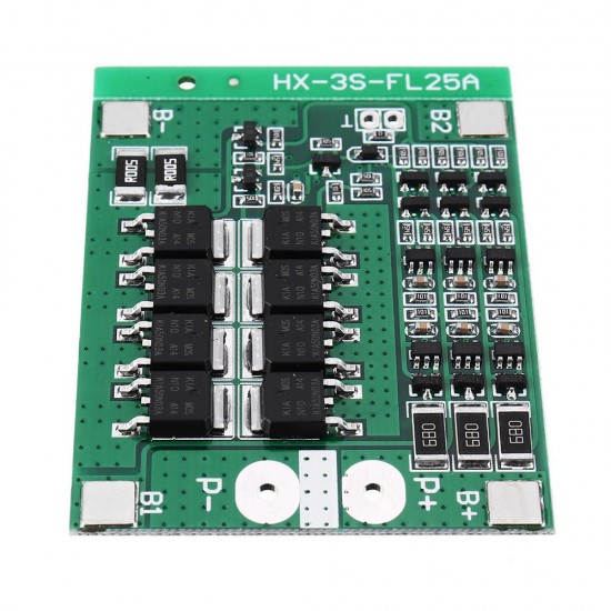 3S 12V 25A 18650 Lithium Battery Protection Board 11.1V 12.6V With Balanced Circuit 3S 12V 25A 18650 Lithium Battery Protection Board 11.1V 12.6V With Balanced Circuit