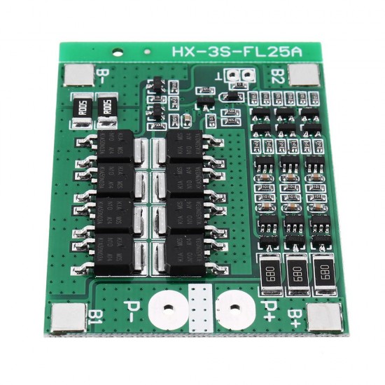 3S 12V 25A 18650 Lithium Battery Protection Board 11.1V 12.6V With Balanced Circuit