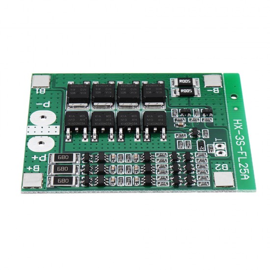 3S 12V 25A 18650 Lithium Battery Protection Board 11.1V 12.6V With Balanced Circuit