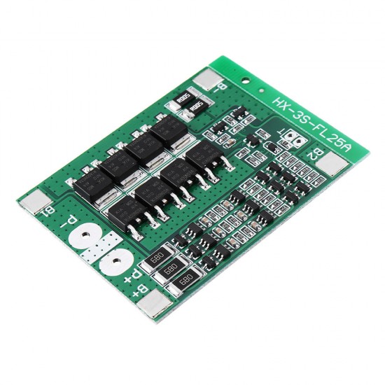 3S 12V 25A 18650 Lithium Battery Protection Board 11.1V 12.6V With Balanced Circuit