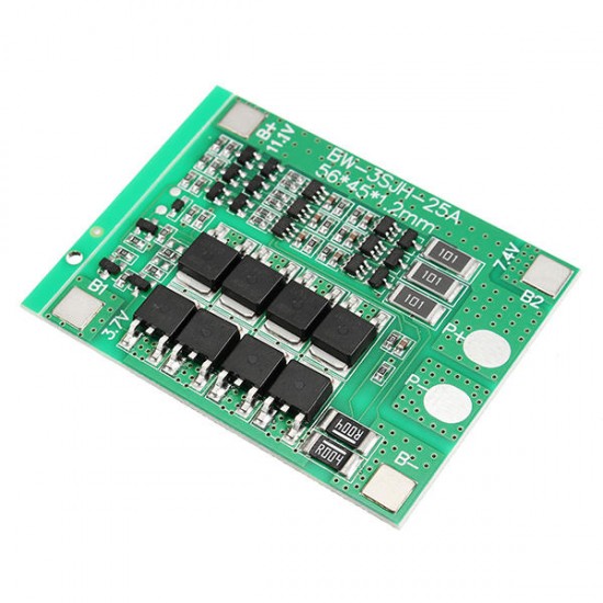 3pcs 3S 12V 25A 18650 Lithium Battery Protection Board 11.1V 12.6V High Current With Balanced Circuit Over Charge Over Discharge Over Current And Short Circuit Protection Function