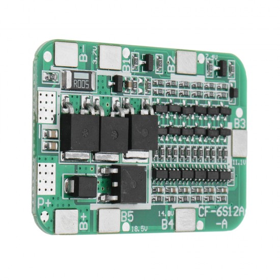 5pcs DC 24V 15A 6S PCB BMS Protection Board For Solar 18650 Li-ion Lithium Battery Module With Cell