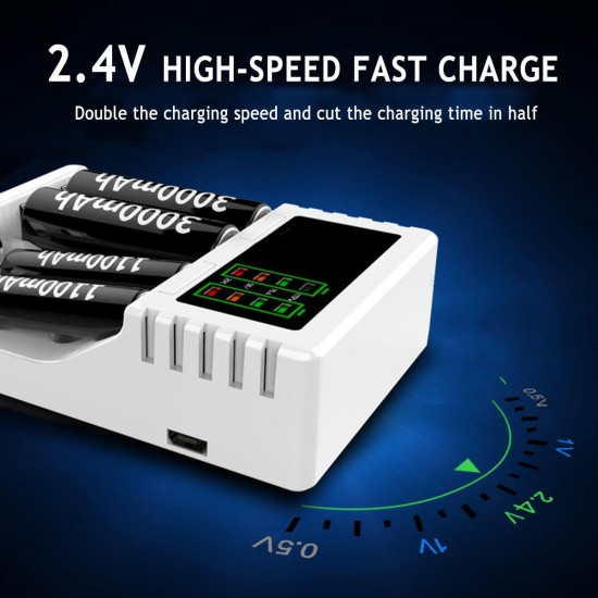 5V 1A 4 Slots USB Rechargeable Battery Charger Fast Charging For AA/AAA Battery 5V 1A 4 Slots USB Rechargeable Battery Charger Fast Charging For AA/AAA Battery
