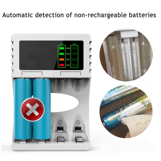 5V 1A 4 Slots USB Rechargeable Battery Charger Fast Charging For AA/AAA Battery 5V 1A 4 Slots USB Rechargeable Battery Charger Fast Charging For AA/AAA Battery