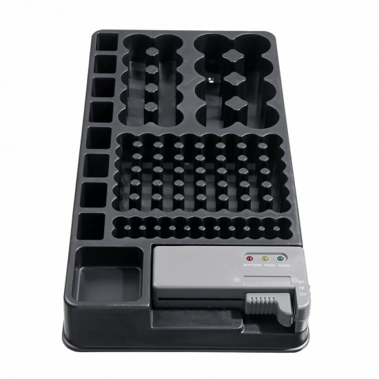 98Grids Battery Organizer Storage Holder with Removable Battery Tester Case