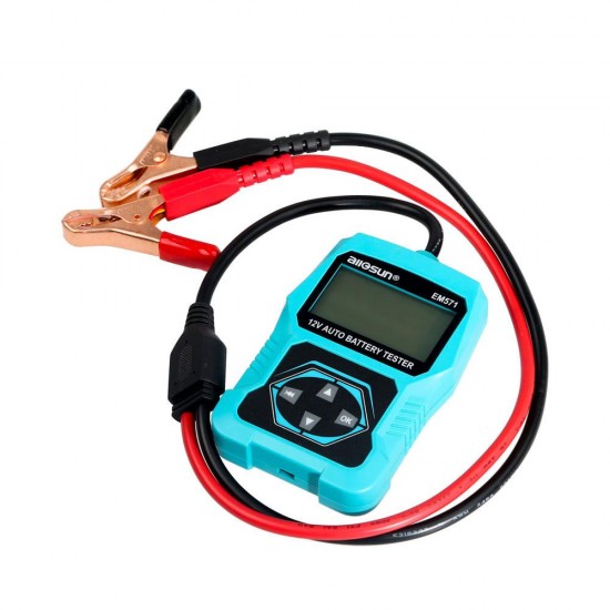 EM571 12V Automotive Digital Battery Tester 100-2000 CCA LCD Cranking Charging Tester Diagnostic Tool