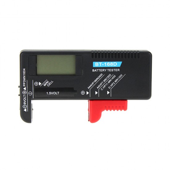 BT-168D Digital Universal Battery Checker Volt Checker For 9V 1.5V And AA AAA Cell Batteries LCD Display Battery Tester Measuring Tools BT-168D Digital Universal Battery Checker Volt Checker For 9V 1.5V And AA AAA Cell Batteries LCD Display Battery Tester Measuring Tools