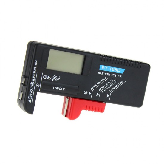 BT-168D Digital Universal Battery Checker Volt Checker For 9V 1.5V And AA AAA Cell Batteries LCD Display Battery Tester Measuring Tools