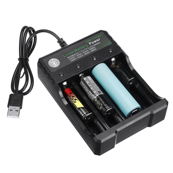 Charger 4 Slot 3.7v Battery Charger Multifunction Charge Universal