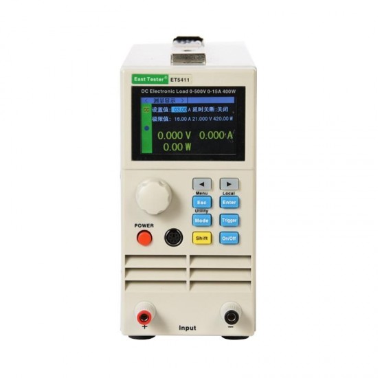 ET5411 Programmable Professional Battery Tester DC Electronic Load Battery Capacity Tester 400W 500V15A RS485/232 High Precision ET5411 Programmable Professional Battery Tester DC Electronic Load Battery Capacity Tester 400W 500V15A RS485/232 High Precision