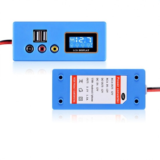 LCD Digital 12V Battery Tester Vehicle Car Acid Lead Storage Battery Voltage Capacity Meter 5V USB
