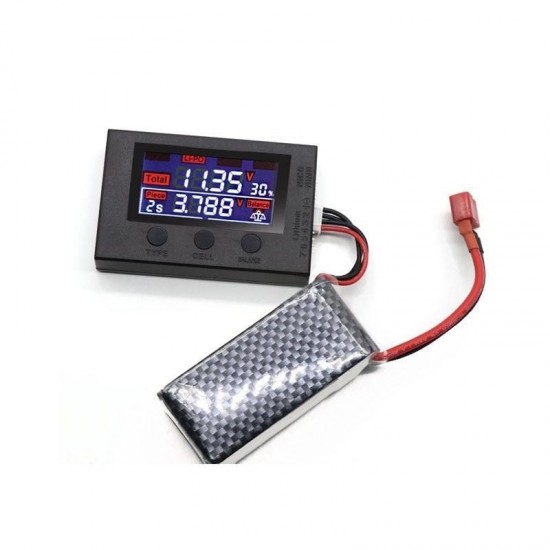 New HOTRC-BX200 Power Voltage Display 2-7S Precision Measuring Equipment RC Battery Tester