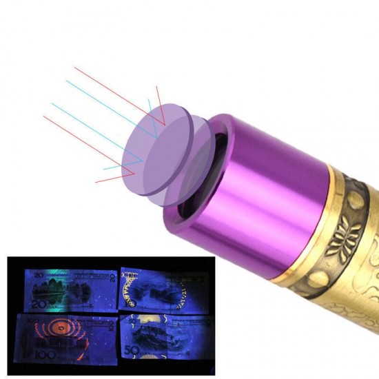 15W 365nm UV Black Light Flashlight Detector Blacklight for Pets Urine Stains Bed Bug with 18650 Battery and Charer