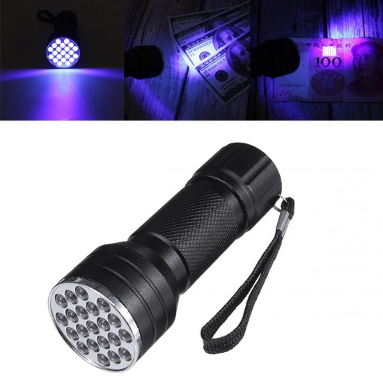 21 LEDs uv395 Portable Aluminum UV Violet Flashlight Mini Violet Torch Currency Detector Lamp Blacklight Light 21 LEDs uv395 Portable Aluminum UV Violet Flashlight Mini Violet Torch Currency Detector Lamp Blacklight Light