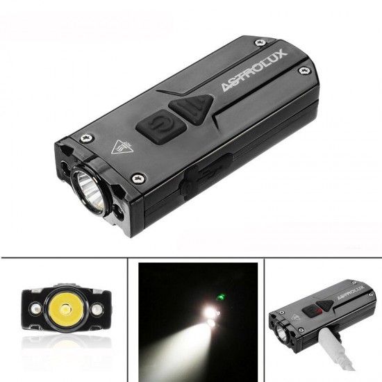 K1 Nichia 219C+365nm UV+Red LED 300LM New Driver USB Stainless Steel Mini Keychain Light