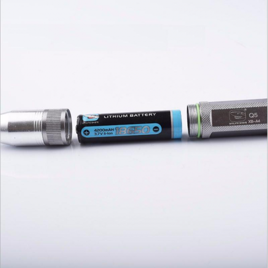 SS-A4 Single Mode Aluminum Alloy Focusing Jade Screening Mini UV Flashlight + Keychain