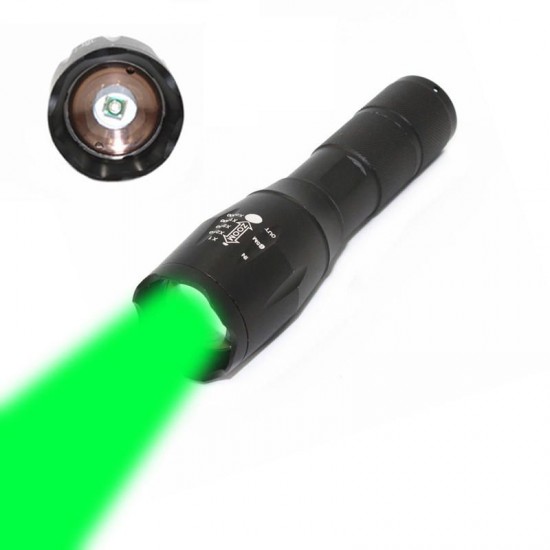 A100 Q5 Red Light / R5 Green Light 1200LM Zoomable Long-range Outdoor Sports Hunting Searching Flashlight