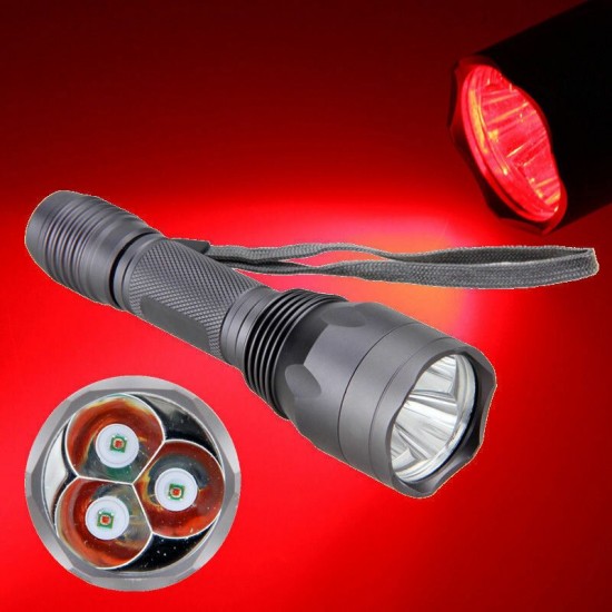 C10 3x T6 960LM Red Light / Green Light Functional Hunting Searching Flashlight