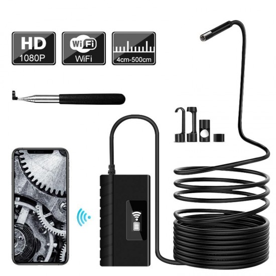 1080P HD Telescoping Wifi Borescope Camera Semi-Rigid Snake Camera USB Borescope IOS For Iphone Tablet