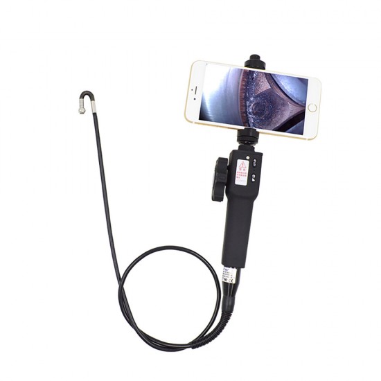 1M Industrial Video Inspection Camera USB Rigid Borescope with 180 Degree Articulating 5.5mm Diameter Probe