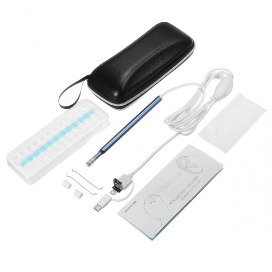 3 in1 Blue Cleaning USB Borescope 5.5mm Visual Otoscope Camera 3 in1 Blue Cleaning USB Borescope 5.5mm Visual Otoscope Camera