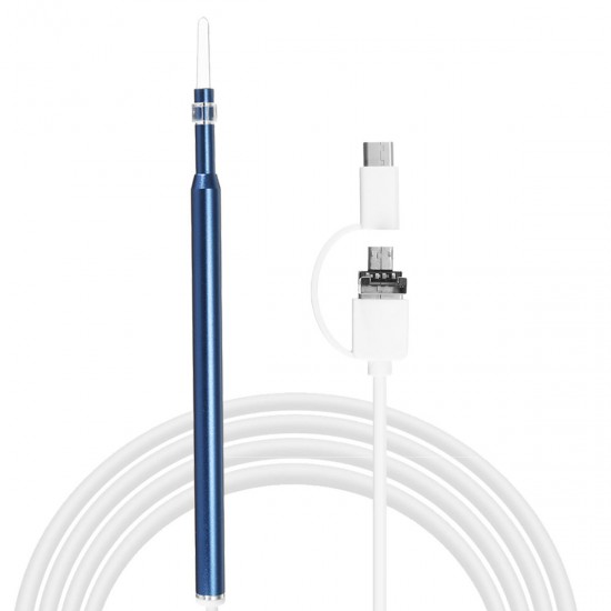 3 in1 Blue Cleaning USB Borescope 5.5mm Visual Otoscope Camera 3 in1 Blue Cleaning USB Borescope 5.5mm Visual Otoscope Camera