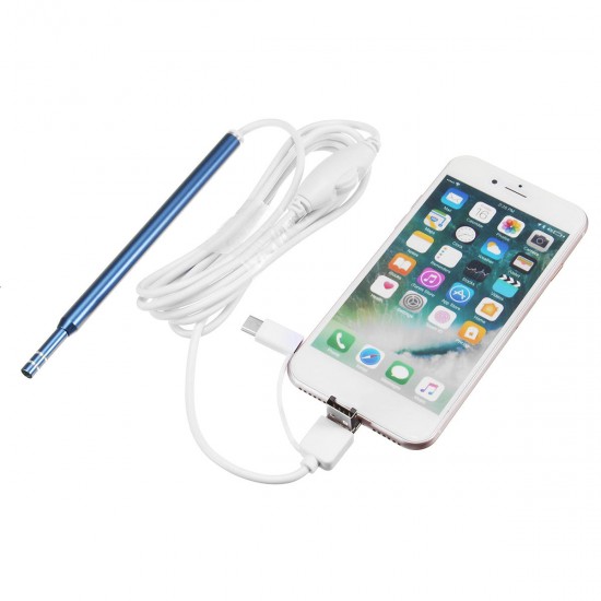 3 in1 Blue Cleaning USB Borescope 5.5mm Visual Otoscope Camera 3 in1 Blue Cleaning USB Borescope 5.5mm Visual Otoscope Camera