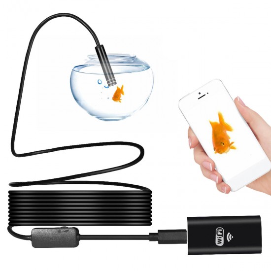 8mm 720P Wifi Borescope Camera Snake 8 LED Light Waterproof For Android iOS 8mm 720P Wifi Borescope Camera Snake 8 LED Light Waterproof For Android iOS