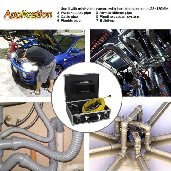 WF92 Pipe Pipeline Inspection Camera 40M Drain Sewer Industrial Borescope Video Plumbing System with 7 Inch LCD Monitor WF92 Pipe Pipeline Inspection Camera 40M Drain Sewer Industrial Borescope Video Plumbing System with 7 Inch LCD Monitor