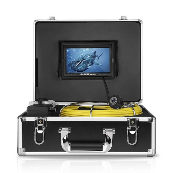 WF92 Pipe Pipeline Inspection Camera 50M Drain Sewer Industrial Borescope Video Plumbing System with 7 Inch LCD Monitor