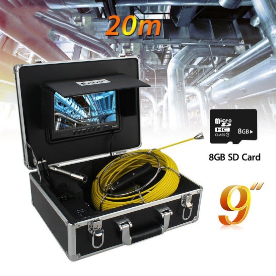 WP90A Pipe Pipeline Inspection Camera 20M Drain Sewer Industrial Borescope Video Plumbing System with 9 Inch LCD Monitor WP90A Pipe Pipeline Inspection Camera 20M Drain Sewer Industrial Borescope Video Plumbing System with 9 Inch LCD Monitor
