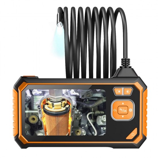 Inskam113-1 Single-len 1/5/10M Borescope HD 1080P Hard Wire 4.3-inch Large Screen + IP67 Waterproof for Car Sewer Air Conditioner Mechanical Maintenance