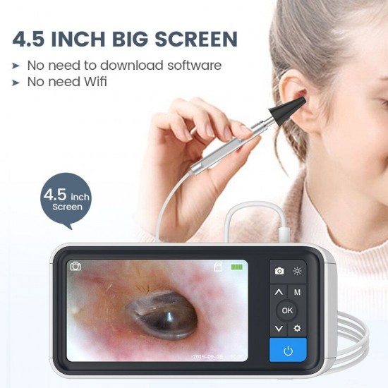 MS450 1080p HD 3.9MM Lens 4.5 Inch LCD Borescope Otoscope MS450 1080p HD 3.9MM Lens 4.5 Inch LCD Borescope Otoscope