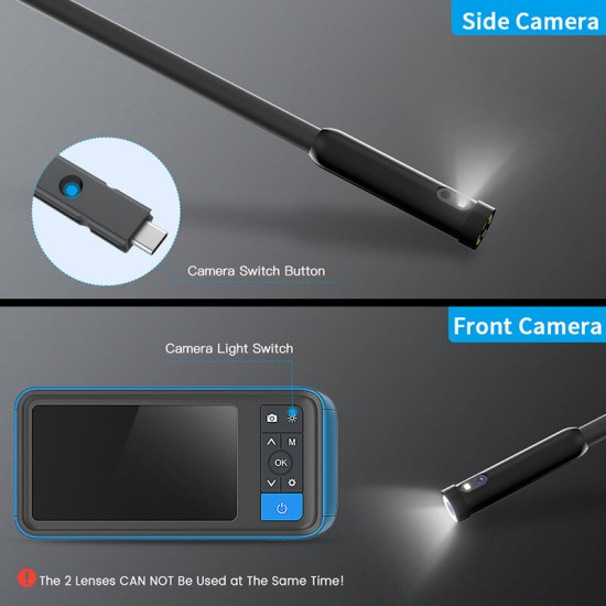 MS450 8mm Dual Lens 1080P Industrial Borescope 4.5 Inch Screen Waterproof Snake Camera with 6 LED For Pipeline Drain Sewer Inspection Cam MS450 8mm Dual Lens 1080P Industrial Borescope 4.5 Inch Screen Waterproof Snake Camera with 6 LED For Pipeline Drain Sewer Inspection Cam