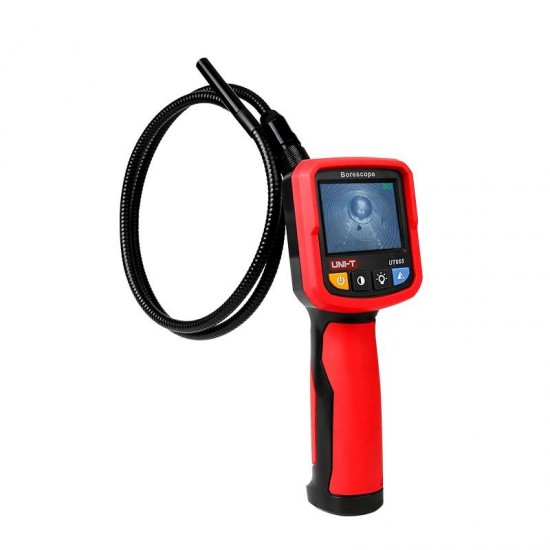 UT665 Industrial Snake Borescope Professional Handheld 2.4 Inch Borescope IP67 Waterproof Vedio Inspection Camera