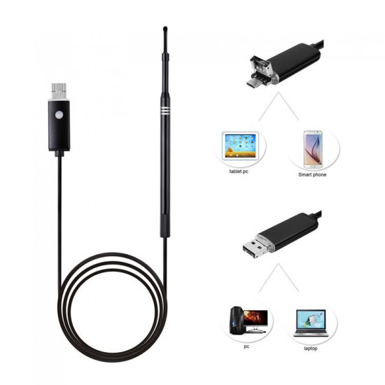 Wireless Borescope USB Camera 5.5MM Lens Visual Borescope Inspection for Android IOS PC