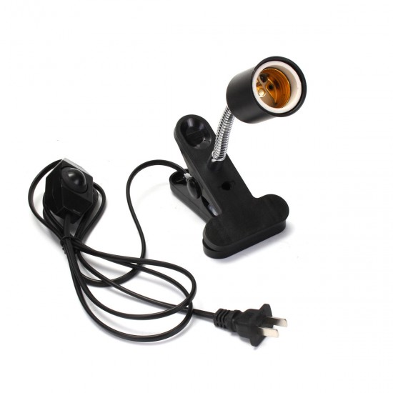 10CM E27 Flexible Bulb Adapter Lampholder Socket with Clip Dimming Switch EU US Plug for Pet Light 10CM E27 Flexible Bulb Adapter Lampholder Socket with Clip Dimming Switch EU US Plug for Pet Light