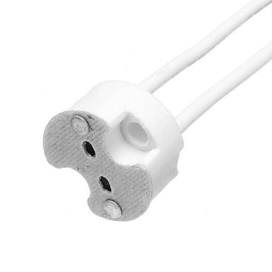 10PCS MR16 G4 Ceramic Lamp Holder Socket Connector LED CFL Halogen Adapter with Wire